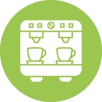 Coffee Machine Glyph Multi Circle Icon vector