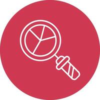 Magnifying Glass Line Multi Circle Icon vector