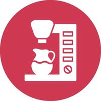 Coffee Maker Glyph Multi Circle Icon vector