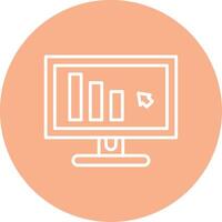 Monitor Line Multi Circle Icon vector