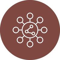 Share Line Multi Circle Icon vector