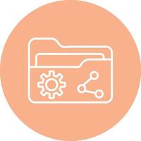 Share Line Multi Circle Icon vector