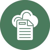 Cloud Data Glyph Multi Circle Icon vector