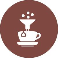 Coffee Filter Glyph Multi Circle Icon vector