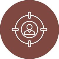 Target Audience Line Multi Circle Icon vector