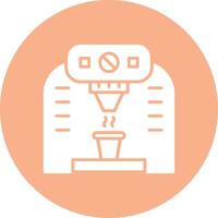 Coffee Machine Glyph Multi Circle Icon vector