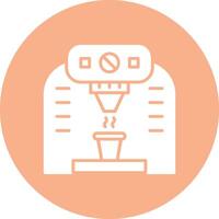 Coffee Machine Glyph Multi Circle Icon vector