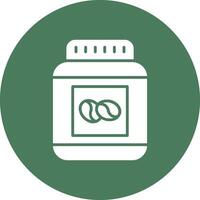 Beans Jar Glyph Multi Circle Icon vector