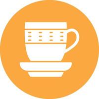 Cup Glyph Multi Circle Icon vector