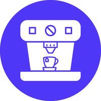 Coffee Machine Glyph Multi Circle Icon vector