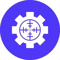 Factory Pollution Glyph Multi Circle Icon vector