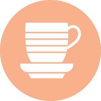 Cup Glyph Multi Circle Icon vector