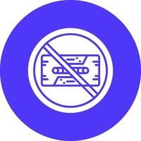 prohibido firmar glifo multi circulo icono vector