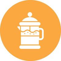 Coffee Filter Glyph Multi Circle Icon vector