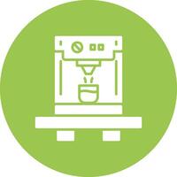 Coffee Machine Glyph Multi Circle Icon vector