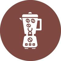 Coffee Grinder Glyph Multi Circle Icon vector