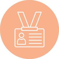 Identification Card Line Multi Circle Icon vector