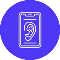 Mobile Phone Line Multi Circle Icon vector