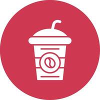 Coffee Cup Glyph Multi Circle Icon vector