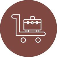 Trolley Line Multi Circle Icon vector