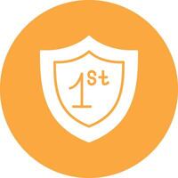 Shield Glyph Multi Circle Icon vector