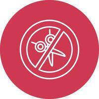 No Scissors Line Multi Circle Icon vector