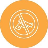 No Gun Line Multi Circle Icon vector