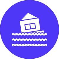 House Glyph Multi Circle Icon vector