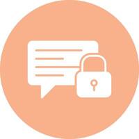 Chat Bubble Glyph Multi Circle Icon vector