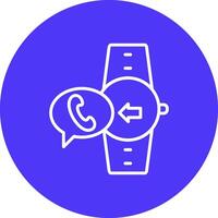 Incoming Call Line Multi Circle Icon vector