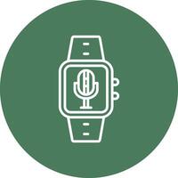 Microphone Line Multi Circle Icon vector