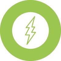 Lightning Glyph Multi Circle Icon vector