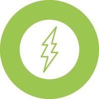 Lightning Glyph Multi Circle Icon vector