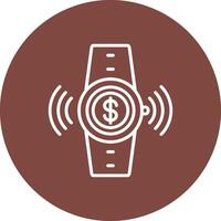 Contactless Line Multi Circle Icon vector