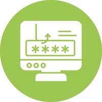 Phishing Glyph Multi Circle Icon vector
