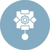 Algorithm Glyph Multi Circle Icon vector
