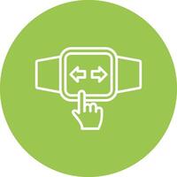 Touchscreen Line Multi Circle Icon vector