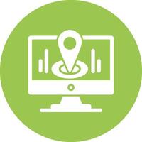 Distribution Glyph Multi Circle Icon vector