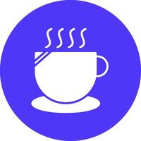 Cup Glyph Multi Circle Icon vector