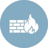 Firewall Glyph Multi Circle Icon vector