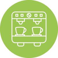 Coffee Machine Line Multi Circle Icon vector