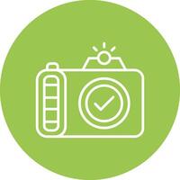 Camera Line Multi Circle Icon vector