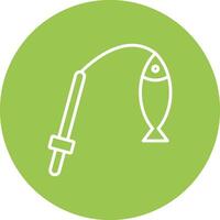 Fishing Line Multi Circle Icon vector