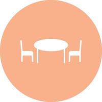 Kitchen Table Glyph Multi Circle Icon vector