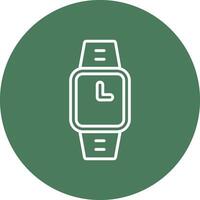 Watch Line Multi Circle Icon vector