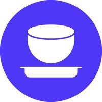 Bowl Glyph Multi Circle Icon vector
