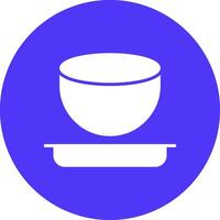 Bowl Glyph Multi Circle Icon vector