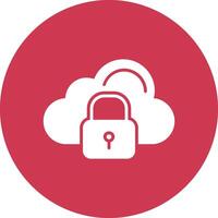 Cloud Glyph Multi Circle Icon vector