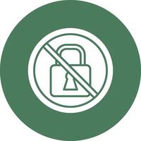 Prohibited Sign Glyph Multi Circle Icon vector