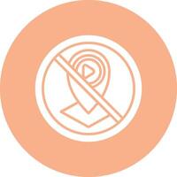 Prohibited Sign Glyph Multi Circle Icon vector